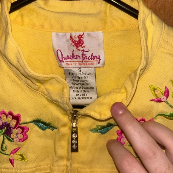 Yellow embroidered jacket - Picture 2 of 5